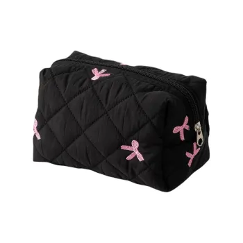 ZHIYIN Bowknot Storage Bag Portable Makeup Bag Refined Personal Care Storage Bag For Women's Make up Tools