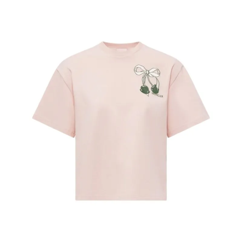 Moncler T Shirts Women's Light Pink-0