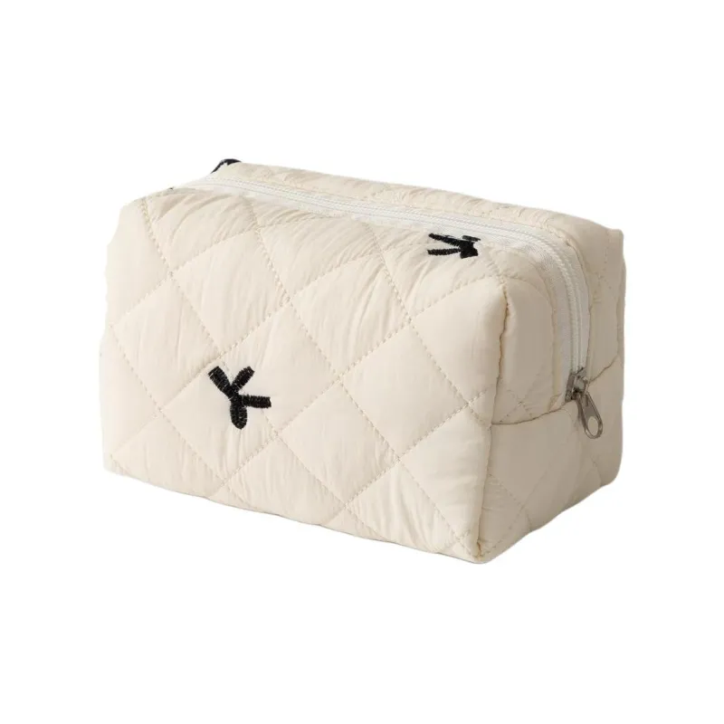 ZHIYIN Bowknot Storage Bag Portable Makeup Bag Refined Personal Care Storage Bag For Women's Make up Tools-3