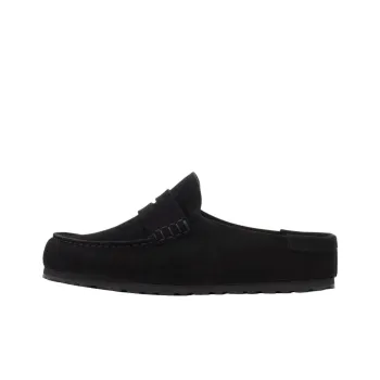 Birkenstock Naples Rubber Sole Abrasion Resistant Closed Toe Slippers Unisex Black Narrow