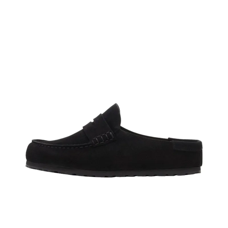 Birkenstock Naples Rubber Sole Abrasion Resistant Closed Toe Slippers Unisex Black Narrow-0