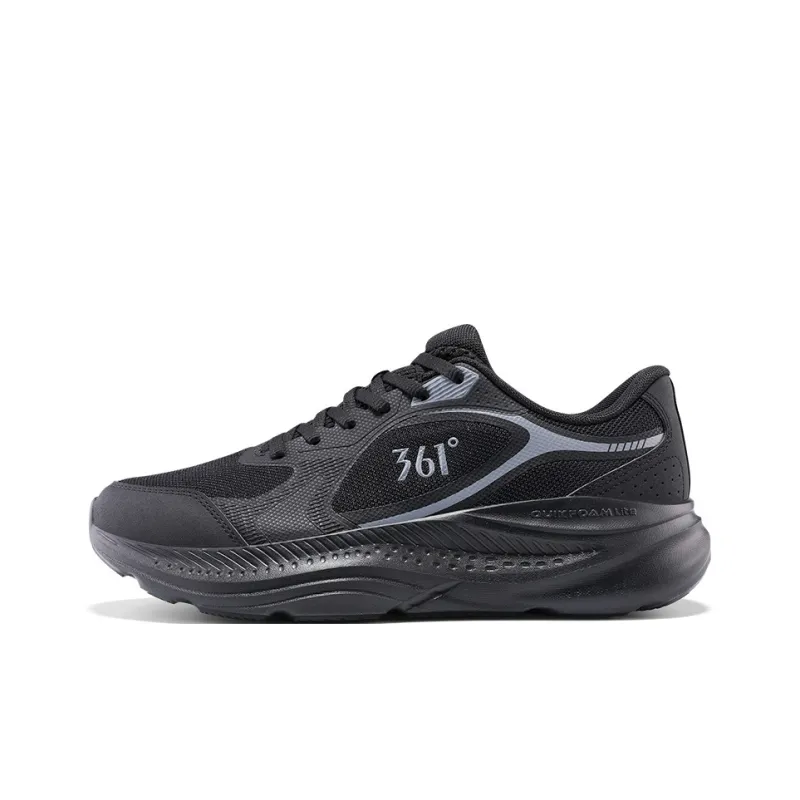 361° Abrasion Resistant Breathable Low Top Casual Running Shoes Men's Black-0