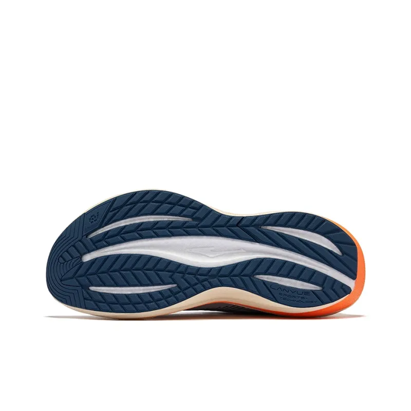 Erke Shock Absorbers Rebound Low Top Casual Running Shoes Men's Mist Gray Tide Blue-4