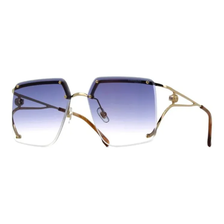 CARRERA Metal Irregular Shape Sunglasses Unisex Gold-0
