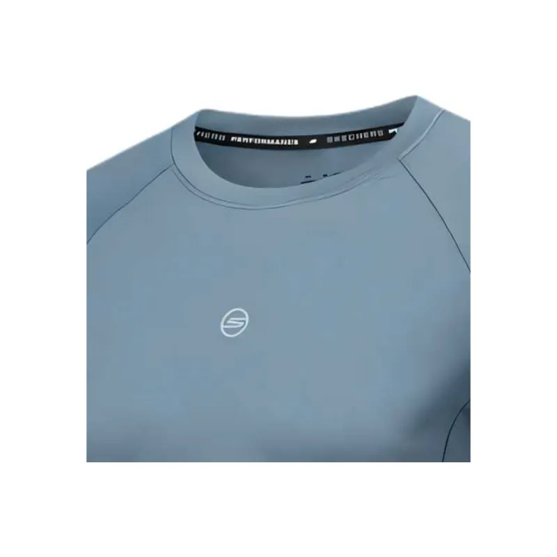 Skechers GODRI Raglan Sleeve T Shirt Women's Navy Blue Gray 027C-2