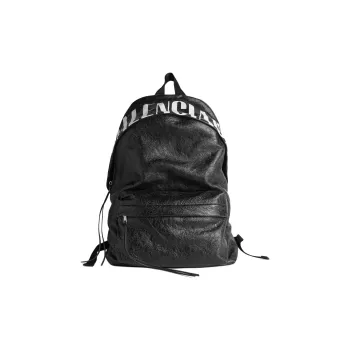 Balenciaga Arena Lambskin Backpack Unisex Black & White