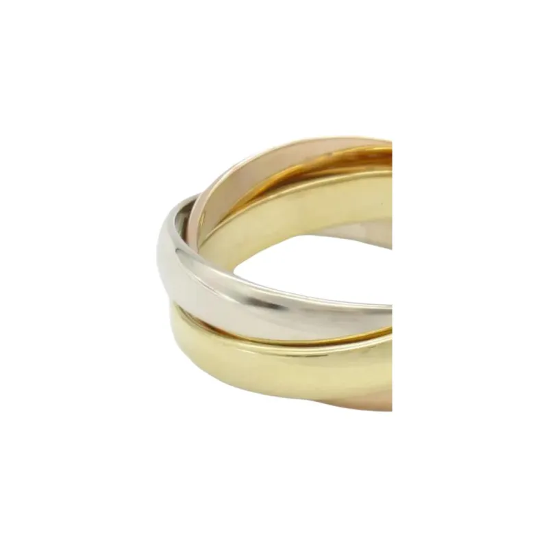 Cartier 2010s 18K White Gold And Yellow Gold Trinity Ring-2