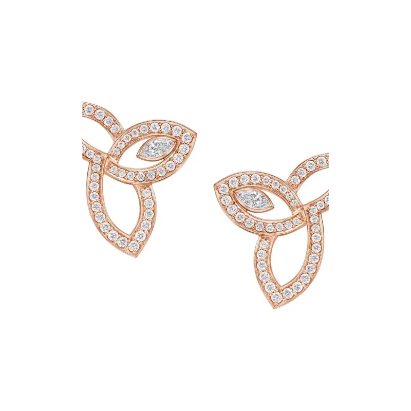 HARRY WINSTON Diamond Earrings Women's Rose Gold-2