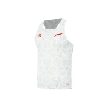 LiNing Tank Top Men's Ivory/Silver Birch Gray/Mica Gray Full Base Print