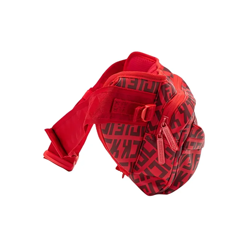 SPRAYGROUND Fabric Sling Bags One Shoulder Crossbody Fanny Pack Unisex Red-1