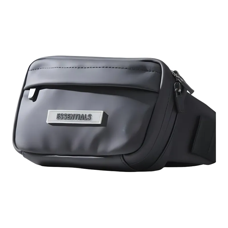 Fear Of God Essentials PU Shoulder Bag, Crossbody Bag, Sling Bag Men's Black-1