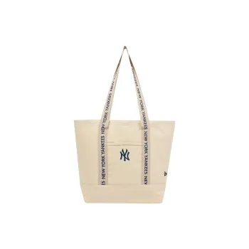 New Era Cotton Tote Bag, Shopping Bag, Handbag, Shoulder Bag Unisex Cream