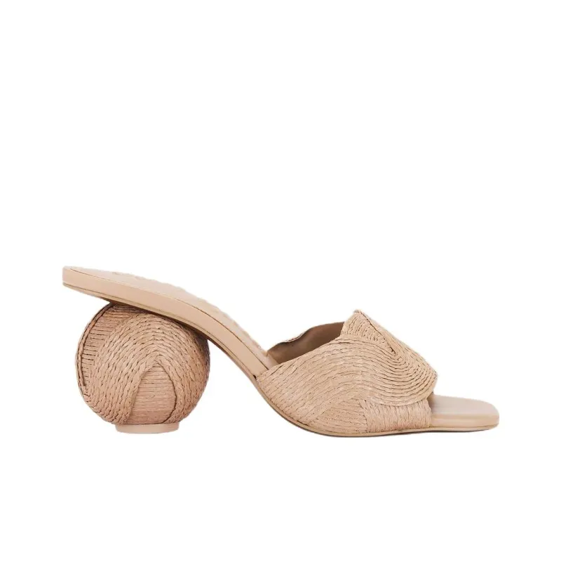 CULT GAIA Abrasion Resistant Slide Slippers 7cm Women's Beige-1