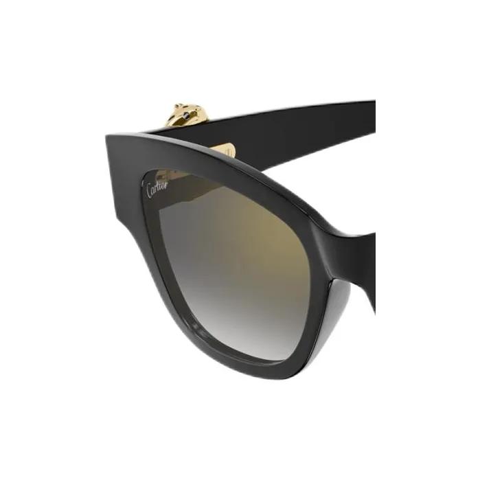CARTIER Recycled Acetate Square Sunglasses Women's Black-2
