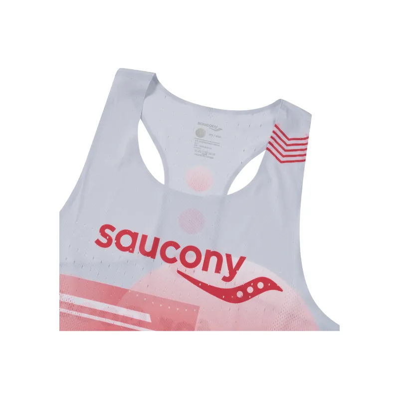 Saucony Tank Top Men's Geometric Pink Set-2