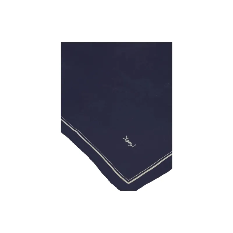 SAINT LAURENT Silk, Silk Scarves Women's Blue-2