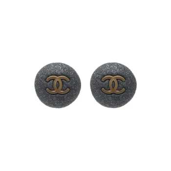 CHANEL 1994 Stone Button Earrings