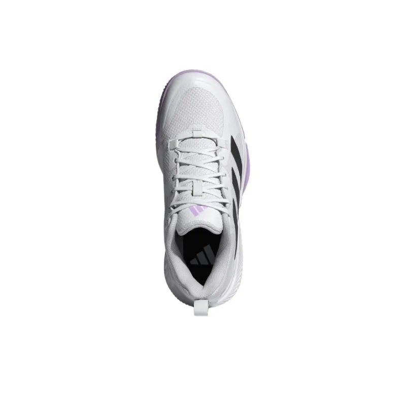Adidas Court Team Bounce 2.0 Anti Slip Wear Resistant Low Top Training Shoes Women's White Purple-4