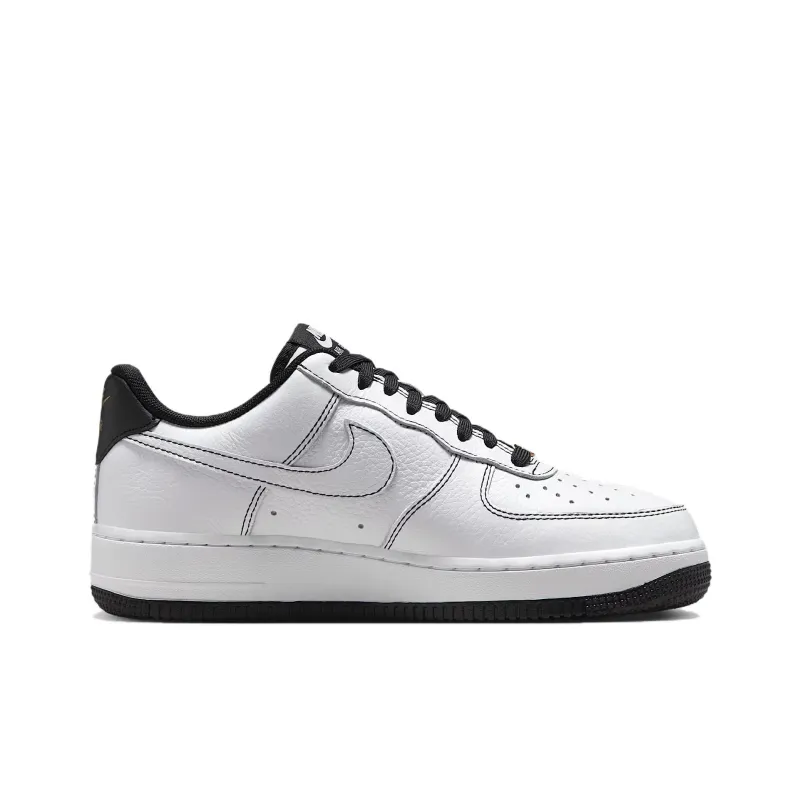 Nike Air Force 1 Abrasion Resistant Breathable Low Top Skateboard Shoes Women's Black White-1