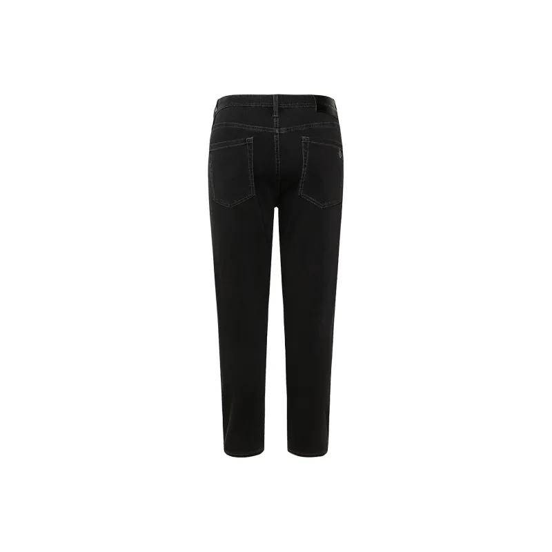 LESS IS MORE Versatile Trendy Washed Mall Same Style Jeans Men's Black-0
