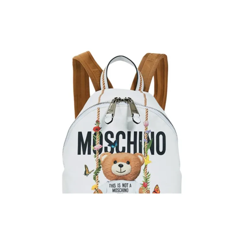 MOSCHINO Polyurethane Backpack Regular Women's White-4