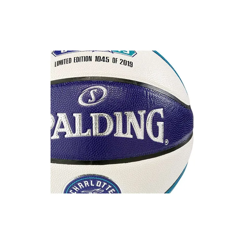SPALDING PU Basketball White Blue Size 7 Ball Training Unisex-3