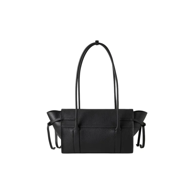 Mulberry Bayswater Cow Leather Handbag, Shoulder Bag Trumpets Women's Black-2