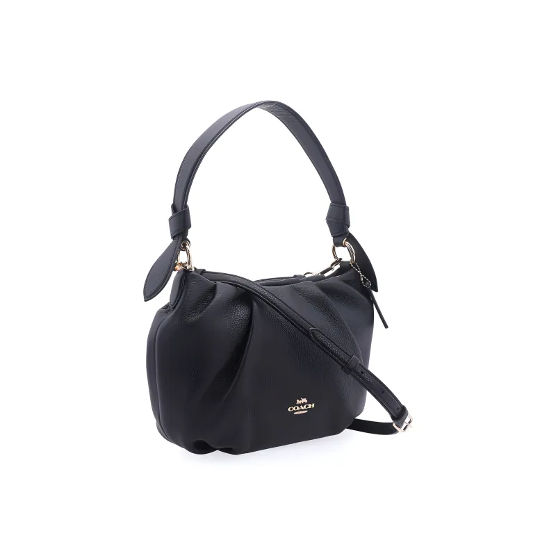 COACH Everly Cow Leather Handbag Crossbody Bag Shoulder Bag Crescent Moon Bag Single Shoulder Bag Women's Black-1