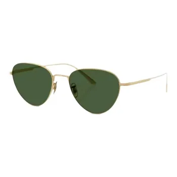 Oliver Peoples Steel Irregular Shape Sunglasses Women's Gold