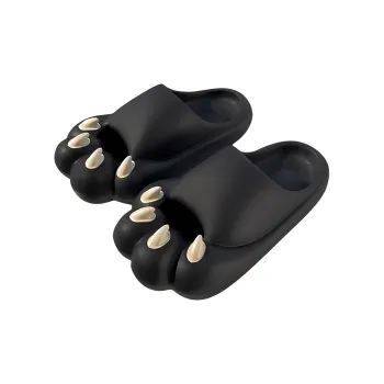 Ming Sheng Cat Paw Bear Paw Cartoon Cute Platform Couple Squashy And Bouncy Feeling Slippers