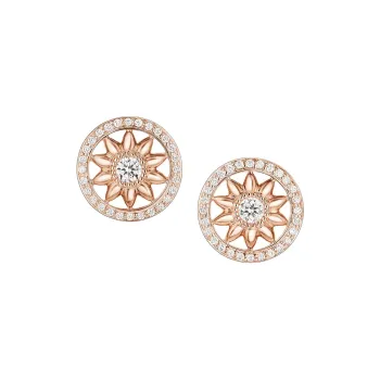 HARRY WINSTON Diamond Earrings Women's Rose Gold