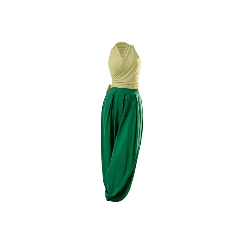 Meesu Fitness Sets Women's Bamboo Orchid Green+Grass Green Two Piece Set[without Pads]-0