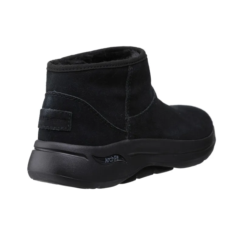 Skechers Go Walk Arch Fit Short Outdoor Boots Women's Black-3
