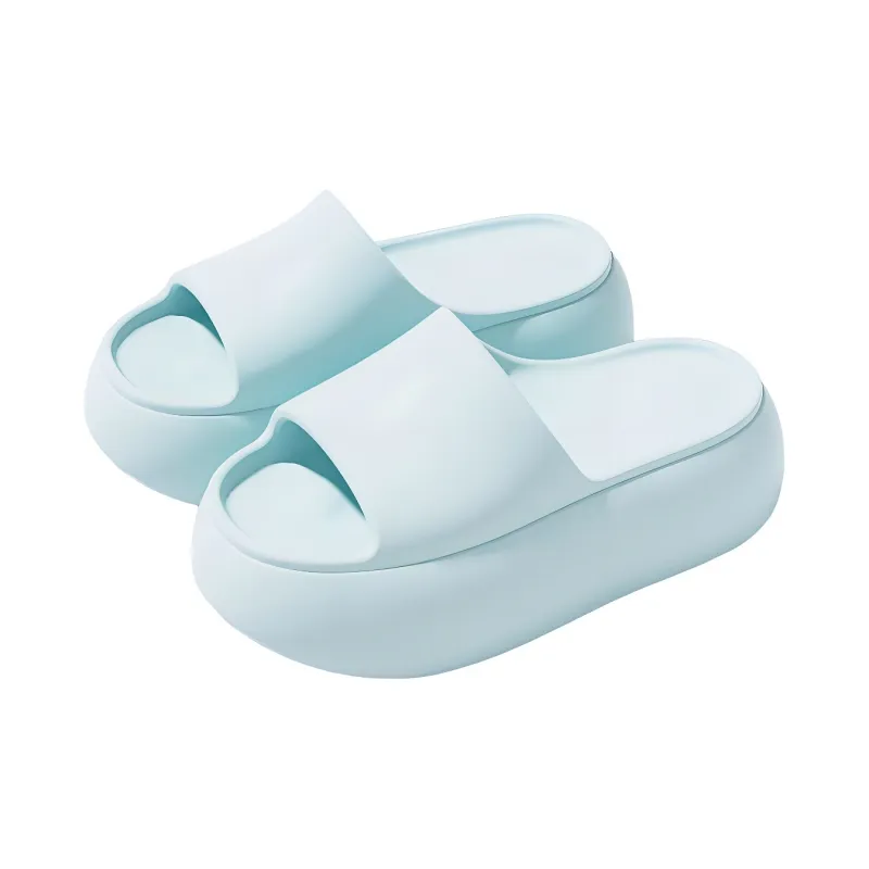 Soft Minimalist Solid Color Cloud Step Thick Sole, Summer Air EVA Versatile, Dopamine Dressing, Slippers, Women's-10