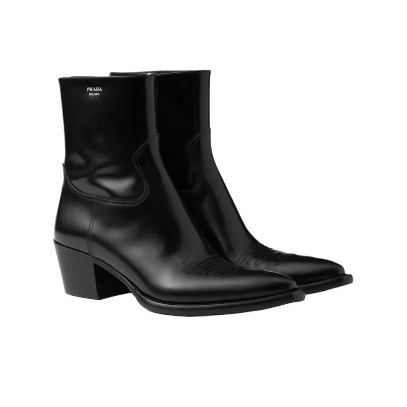 PRADA Ankle Boots 4.5cm Women's Black-2