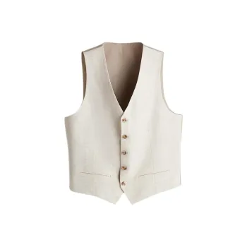 H&M Vests Men Light Beige