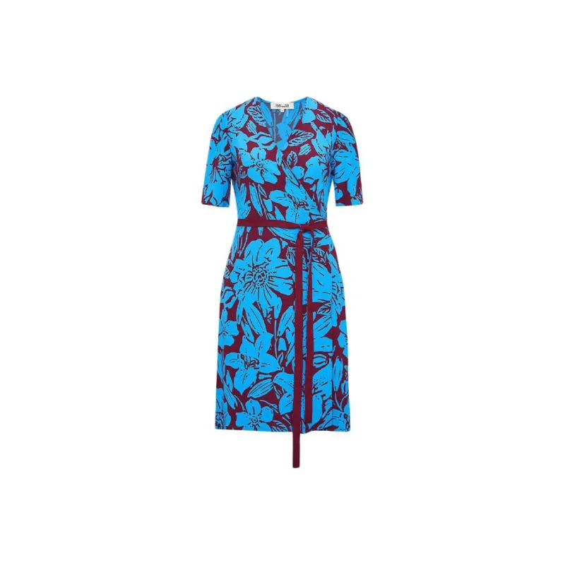 Diane Von Furstenberg SS25 Short Sleeved Dress Women's Flower Of Iliad-0