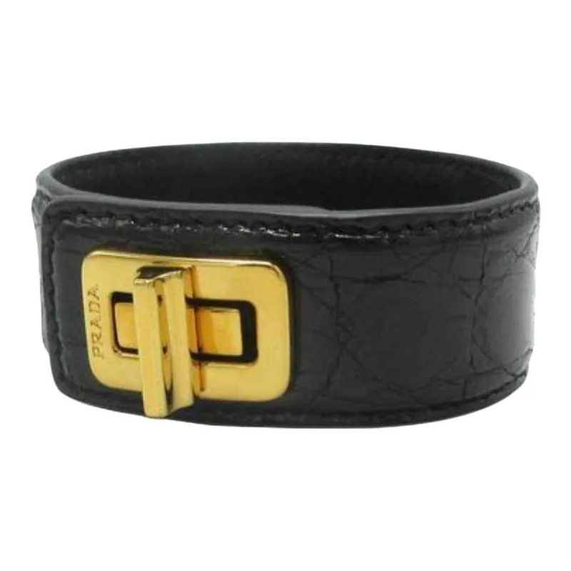 PRADA Metal Wristbands Women's Black-0