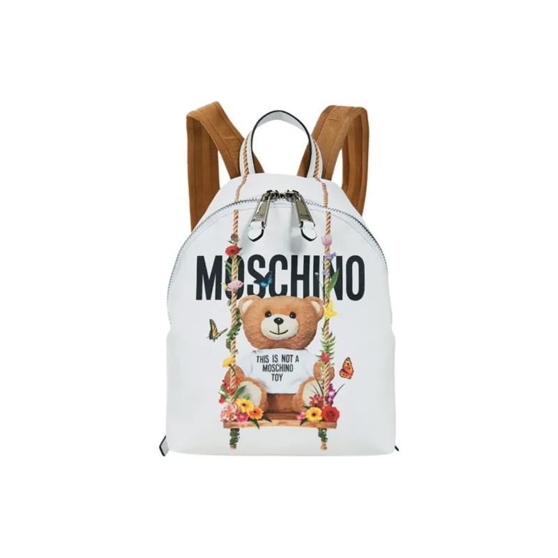MOSCHINO Polyurethane Backpack Regular Women's White-0