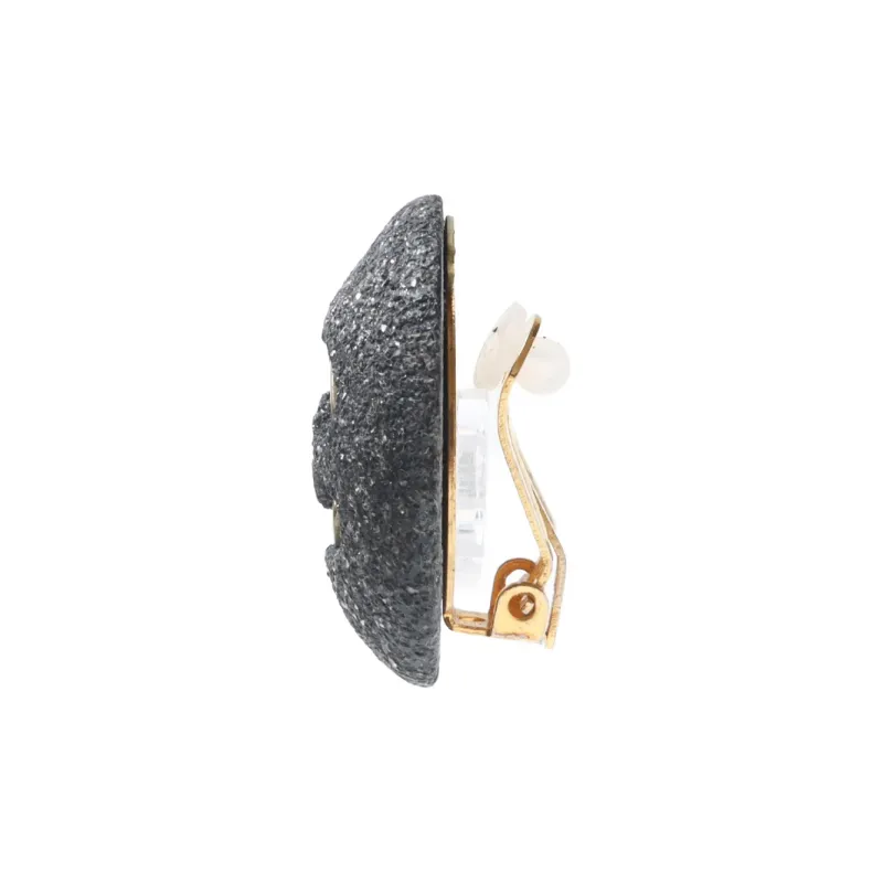 CHANEL 1994 Stone Button Earrings-2