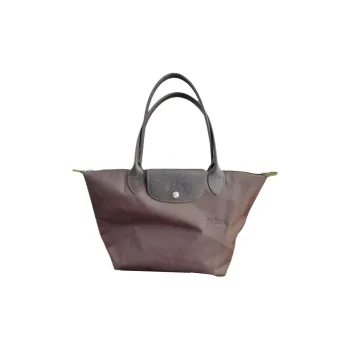 LONGCHAMP Le Pliage Green Nylon Tote Bag, Shopping Bag, Handbag Medium Size Women's Mocha