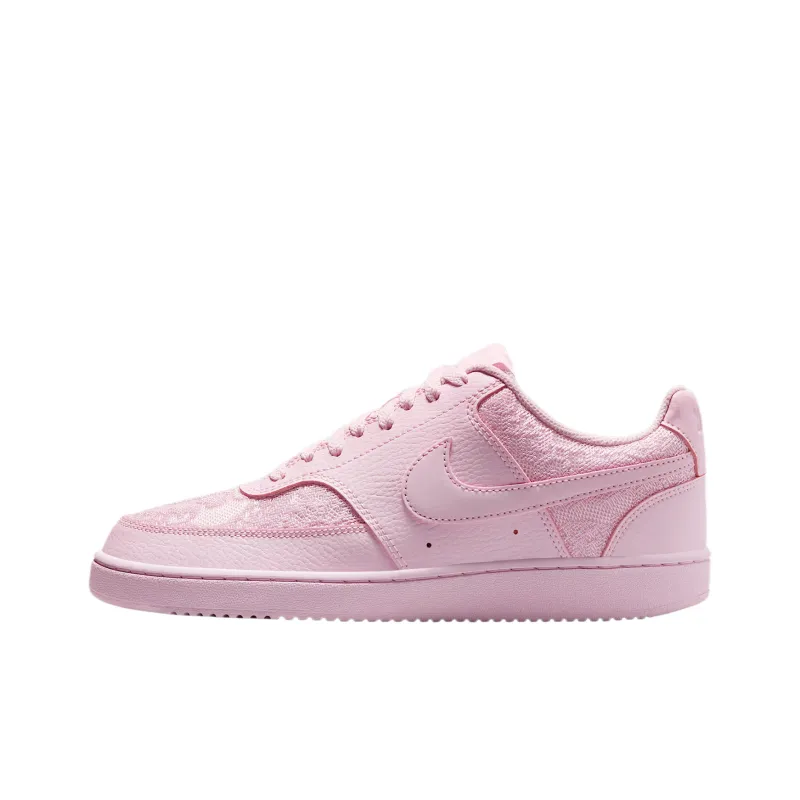 Nike Court Vision Low Top Skateboard Shoes Women's Pink-0