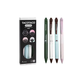 TACOTACO Push Type Ins Style Quick Dry Smooth Signature Ballpoint Pen Ballpoint Pen