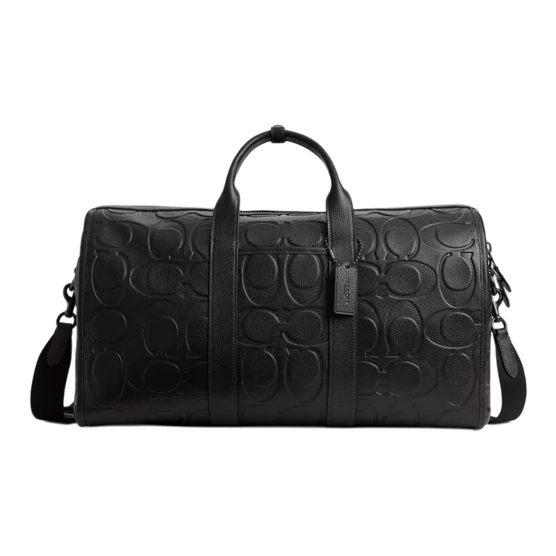 COACH Gotham Leather One Shoulder Crossbody Handbag, Travel Bag Men's Black-0