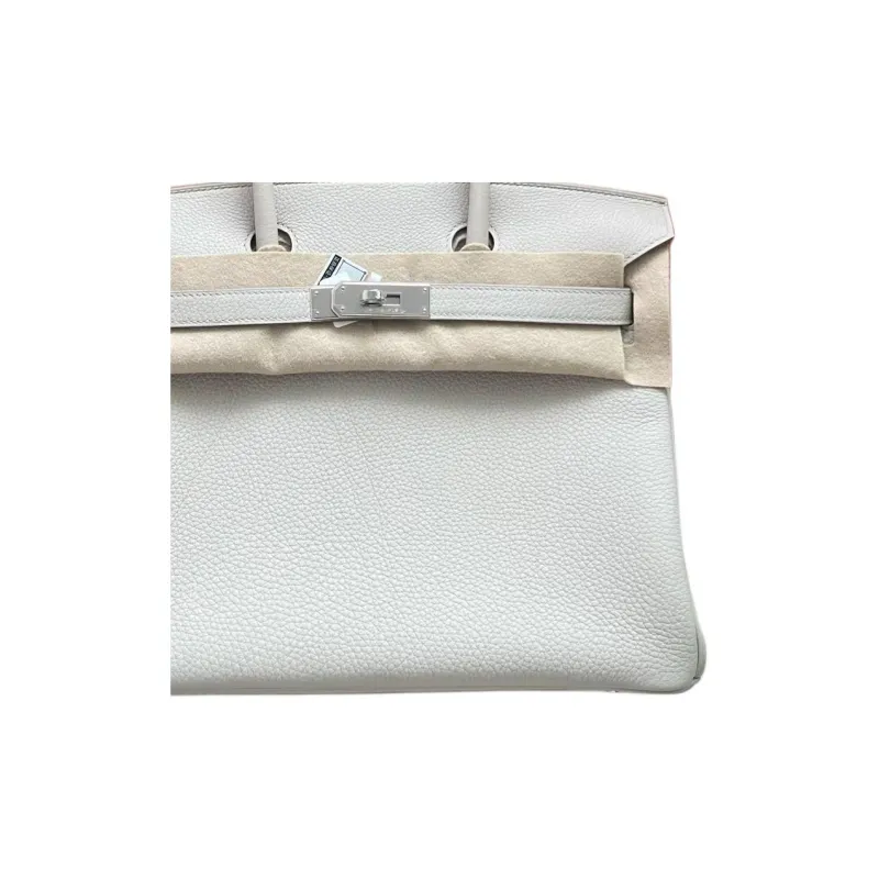 HERMES Birkin Togo Calfskin Birkin Bag Handbag Women's 8L Beton Glacier White & Concrete Gray-2