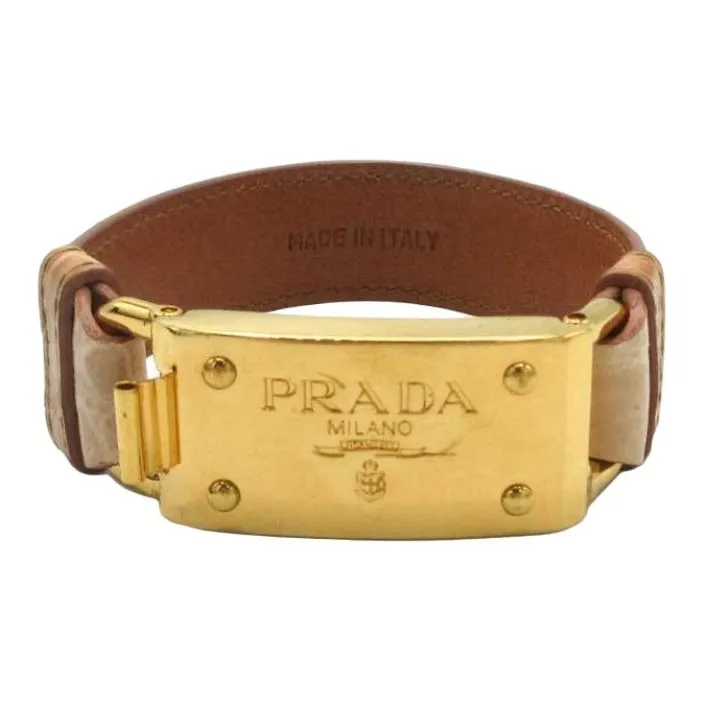 PRADA Metal Bracelets Unisex Gold-1