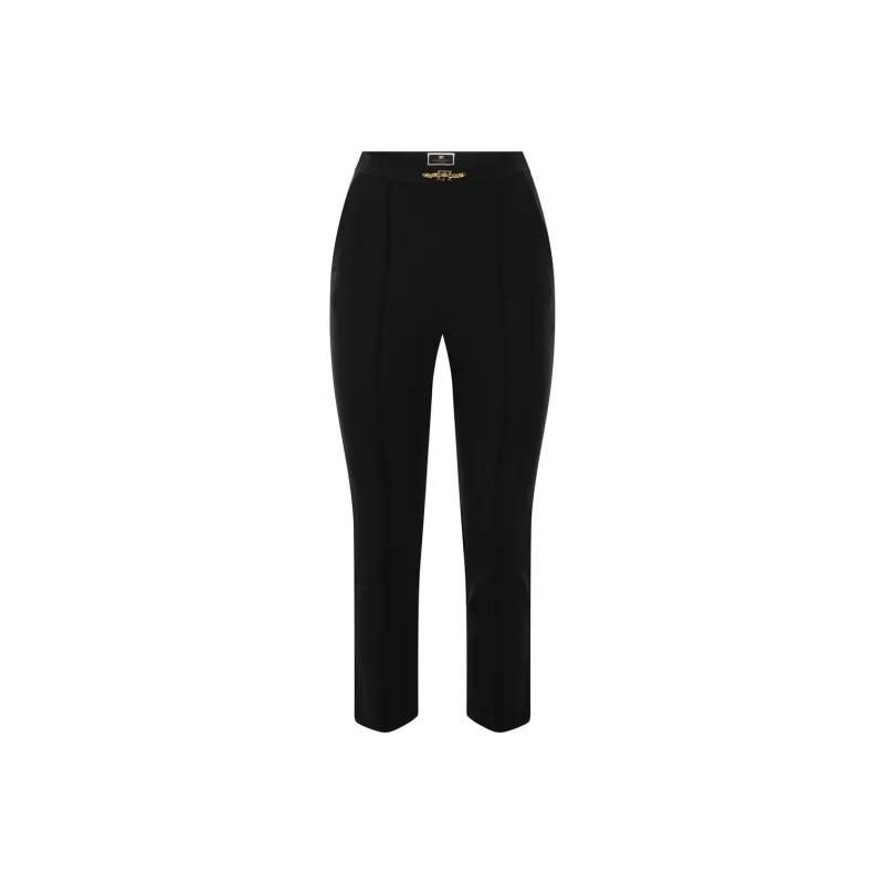 Elisabetta Franchi Straight Leg Cropped Trousers-1