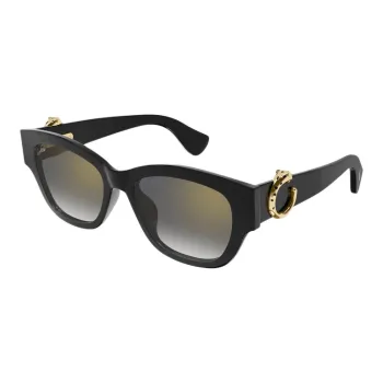 CARTIER Recycled Acetate Square Sunglasses Women's Black