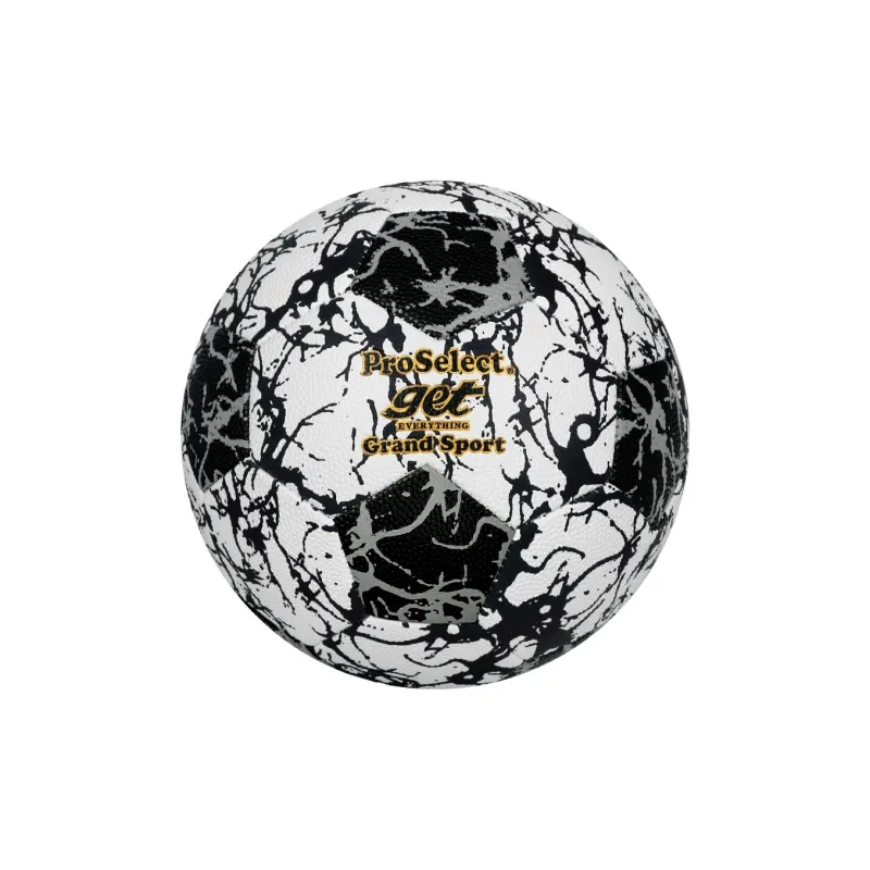 ProSelect Size 5 Soccer PU Machine Stitched Soccer Ball Unisex Black White-1