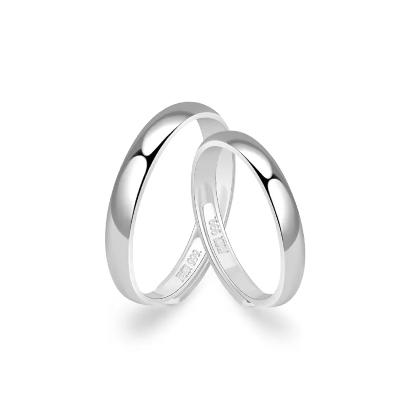 ZSY 999 Fine Silver Couple Rings Unisex-3